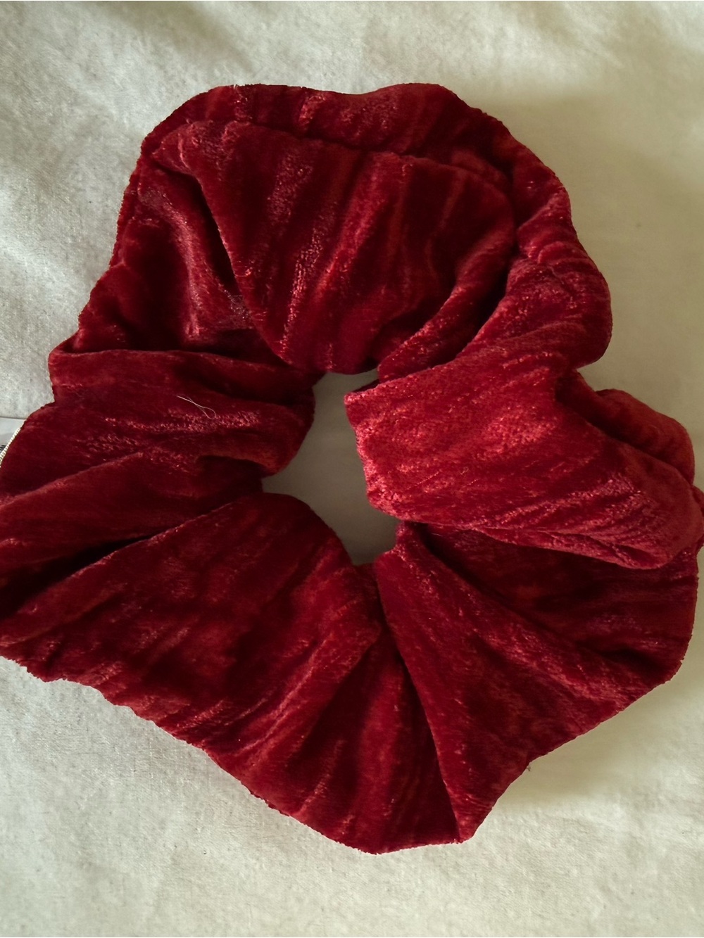 Velvet Oversized Scrunchie - Deep Red - Sezane